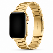 Apple Watch Classic Link Schakelband Goud, weergave bij een Apple Watch
