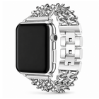 Apple Watch Double Chain Schakelband Zilver, weergave bij een Apple Watch