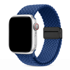 Apple Watch Gevlochten Bandje Marineblauw, weergave bij een Apple Watch