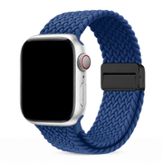 Apple Watch Gevlochten Bandje Marineblauw, weergave bij een Apple Watch