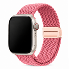 Apple Watch Gevlochten Bandje Roze, weergave bij een Apple Watch
