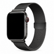 Apple Watch Milanees Bandje Zwart, weergave bij een Apple Watch