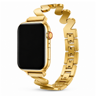 Apple Watch Zig Link Schakelband Goud, weergave bij een Apple Watch