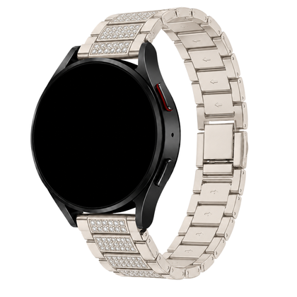 Samsung Galaxy Watch Diamant Schakelband Starlight, weergave bij een Samsung Galaxy Watch