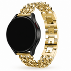 Samsung Galaxy Watch Dubbele Schakelband Goud, weergave bij een Samsung Galaxy Watch