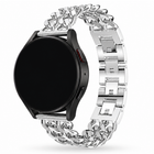 Samsung Galaxy Watch Dubbele Schakelband Zilver, weergave bij een Samsung Galaxy Watch