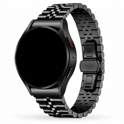 Samsung Galaxy Watch Jubilee Schakelband Zwart, weergave bij een Samsung Galaxy Watch