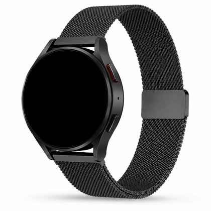 Samsung Galaxy Watch Milanees Bandje Zwart, weergave bij een Samsung Galaxy Watch