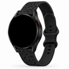 Samsung Galaxy Watch Panterprint Siliconen Bandje Zwart, weergave bij een Samsung Galaxy Watch