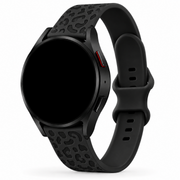 Samsung Galaxy Watch Panterprint Siliconen Bandje Zwart, weergave bij een Samsung Galaxy Watch