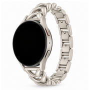 Samsung Galaxy Watch V-Schakelband Starlight, weergave bij een Samsung Galaxy Watch