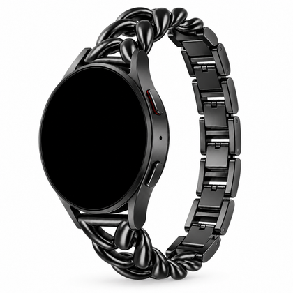 Samsung Galaxy Watch V-Schakelband Zwart, weergave bij een Samsung Galaxy Watch