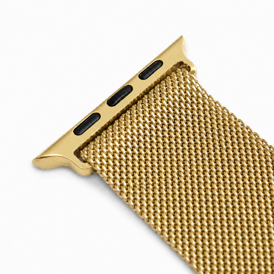 Apple Watch Milanees Bandje Goud, detail van het ontwerp