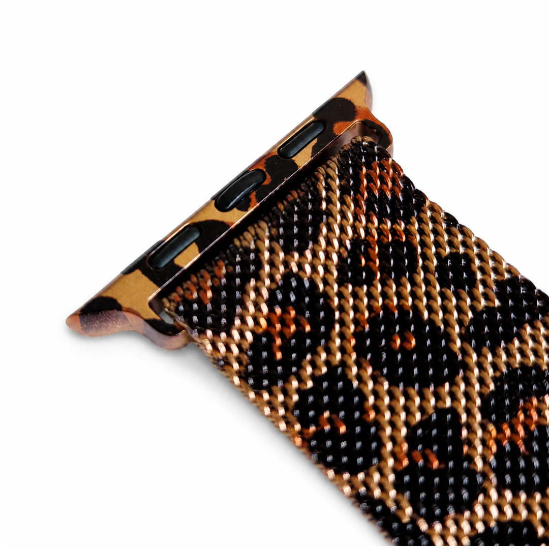 Apple Watch Milanees Bandje Leopard, detail van het ontwerp