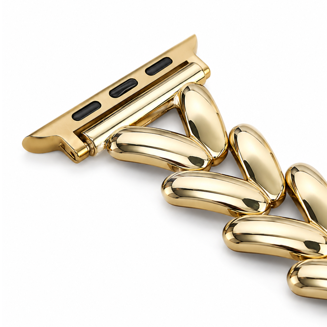 Apple Watch V-Schakelband Goud, detail van het ontwerp