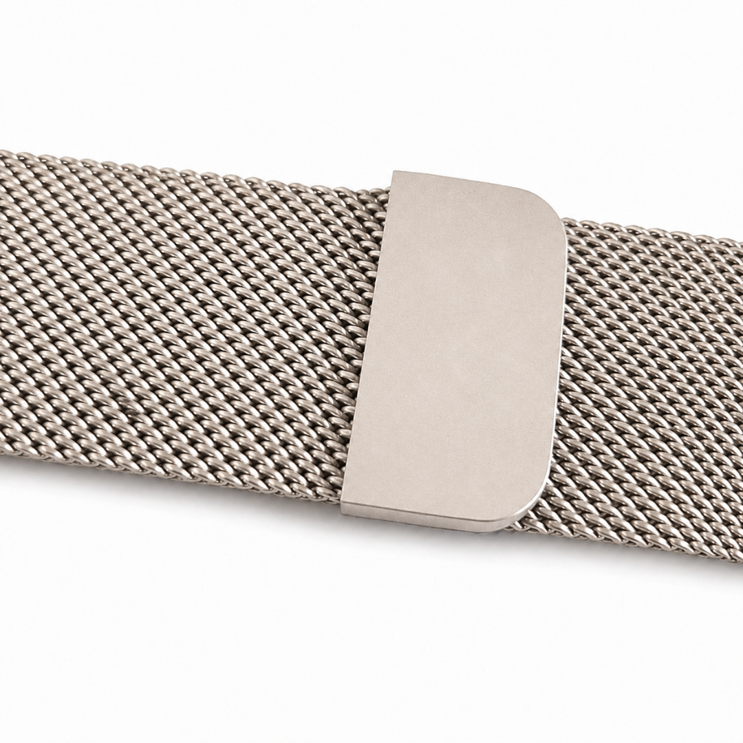 Apple Watch Milanees Bandje Starlight, detail van het sluitingsgedeelte