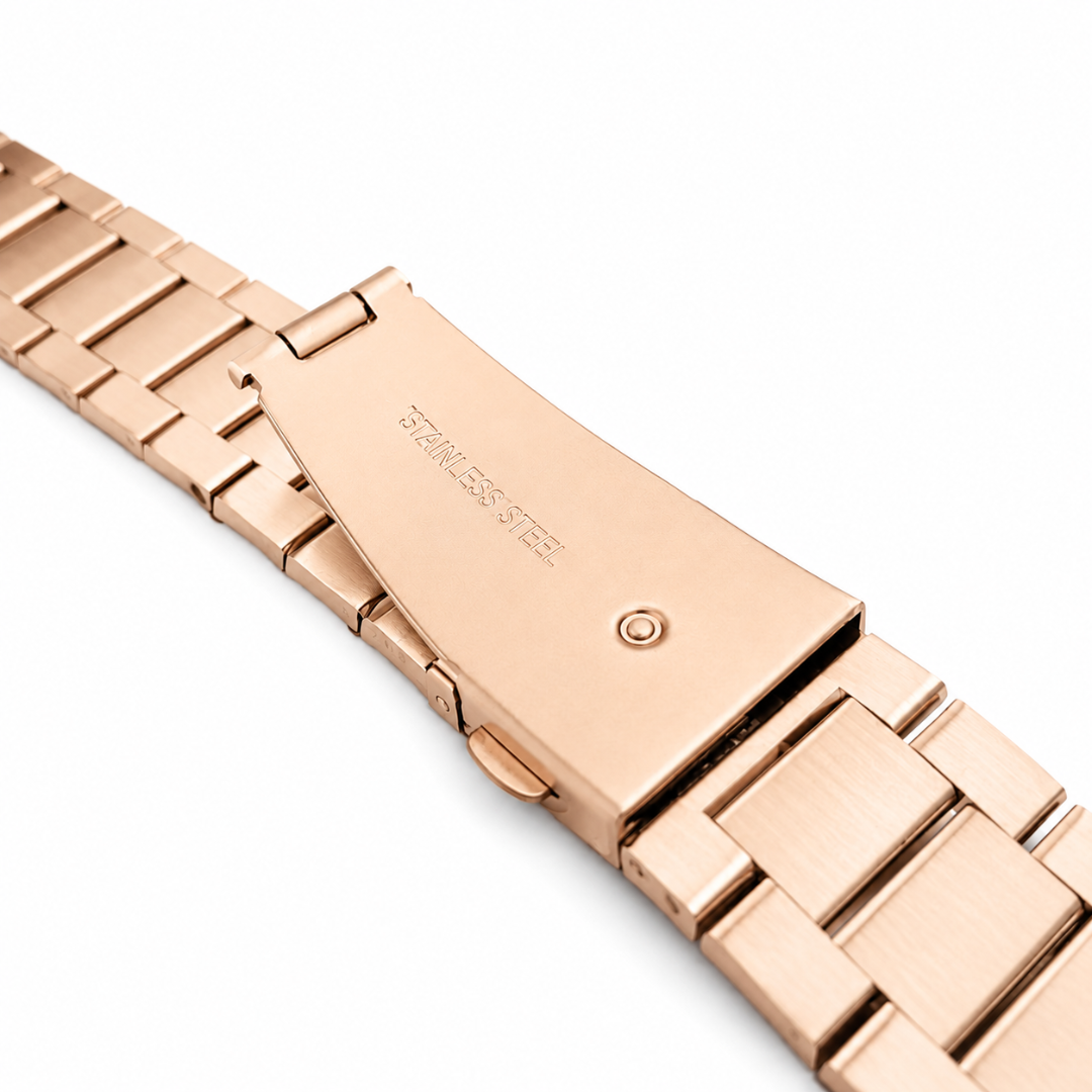 Samsung Galaxy Watch Classic Link Schakelband Rosé goud, detail van het sluitingsgedeelte