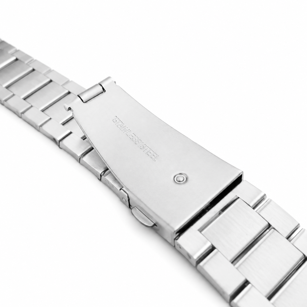 Samsung Galaxy Watch Classic Link Schakelband Zilver, detail van het sluitingsgedeelte