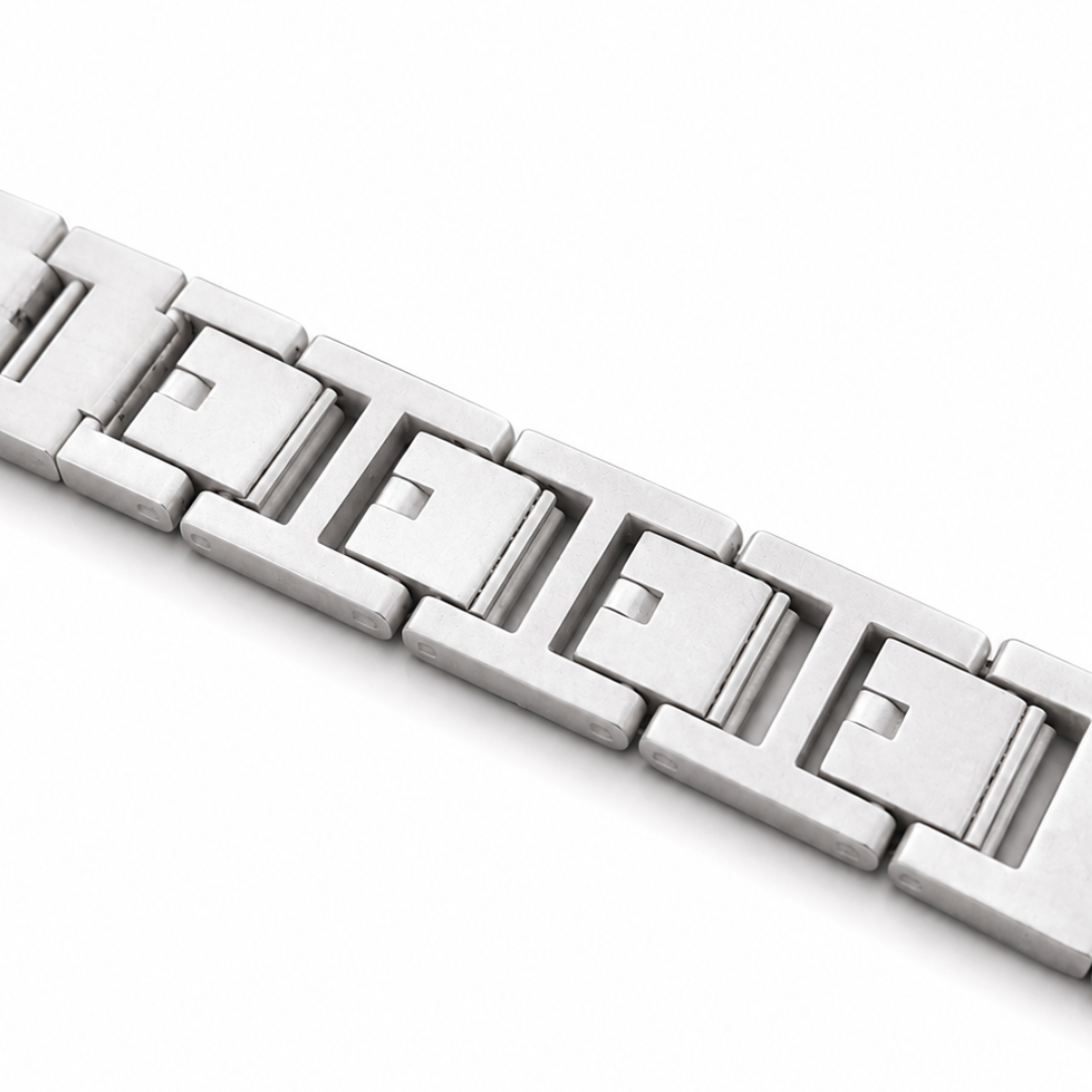 Samsung Galaxy Watch V-Schakelband Zilver, detail van het sluitingsgedeelte