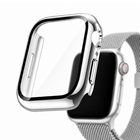 Apple Watch 2-in-1 Hoesje met Screenprotector Zilver, weergave bij een Apple Watch