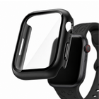 Apple Watch 2-in-1 Hoesje met Screenprotector Zwart, weergave bij een Apple Watch
