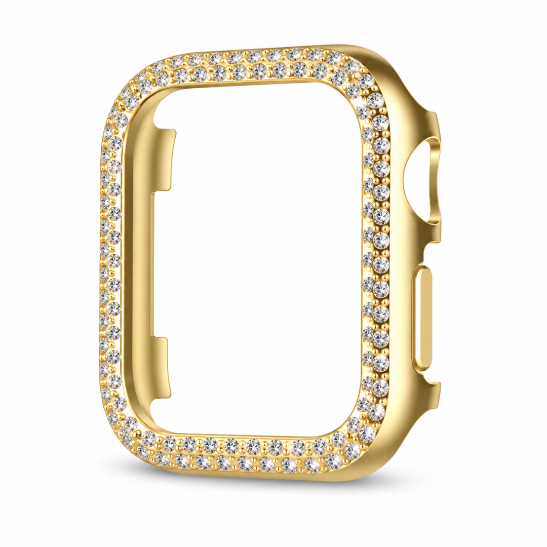 Apple Watch Frame Goud met steentjes, los frame met open voorzijde